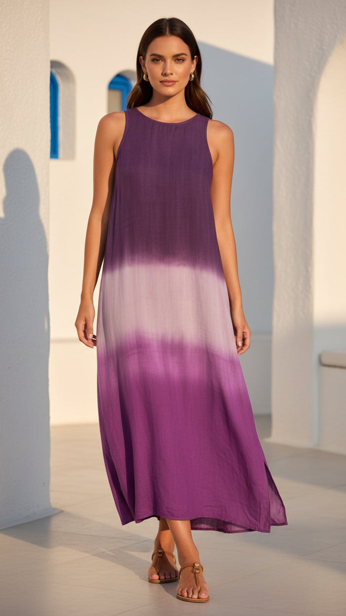 VIONZA™ | Vestido Largo de Algodón y Lino Elegante para Mujer