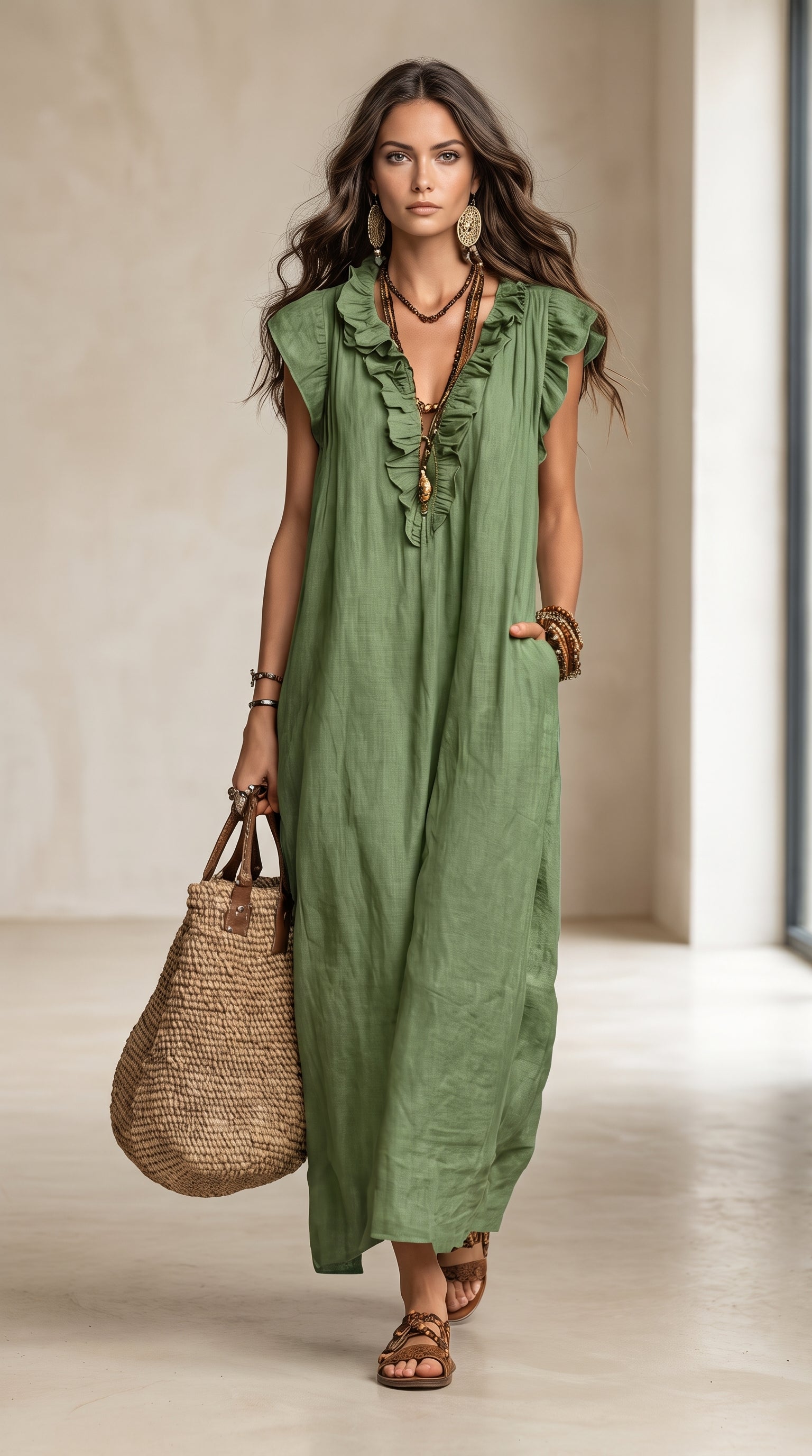 ÉLINA™ | Vestido Bohemio Fluido