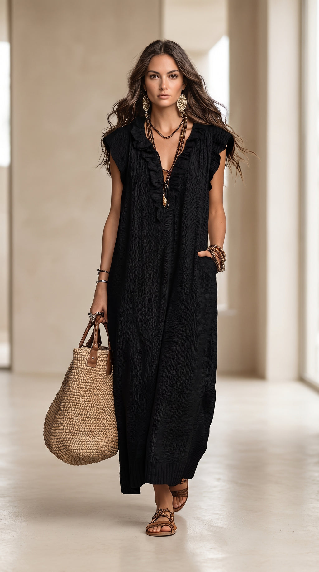 ÉLINA™ | Vestido Bohemio Fluido