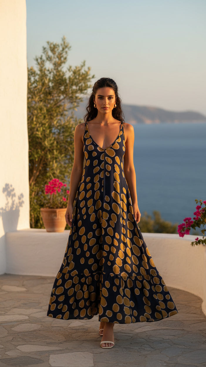 VIONZA™ | Vestido Largo Elegante con Escote en V